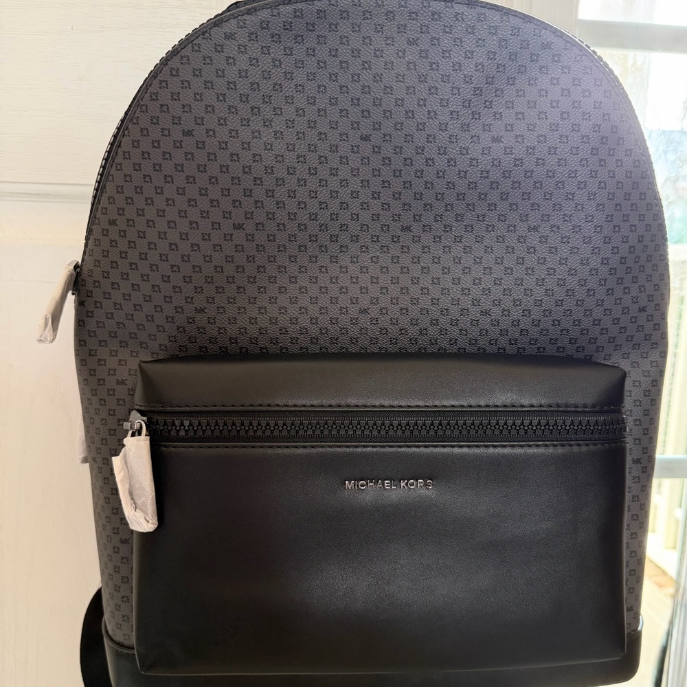 Michael Kors Gray and Black Men's Backpack